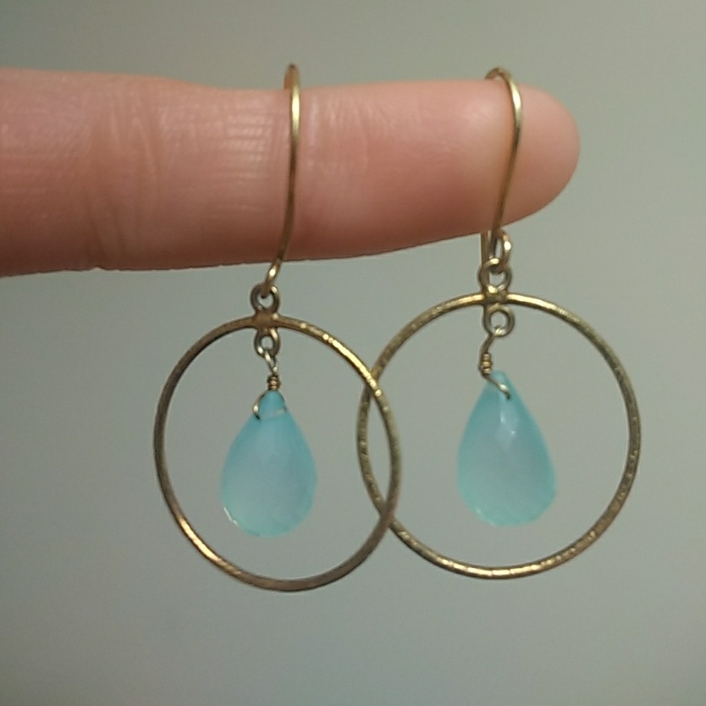 Gorgeous Blue and Gold Earrings